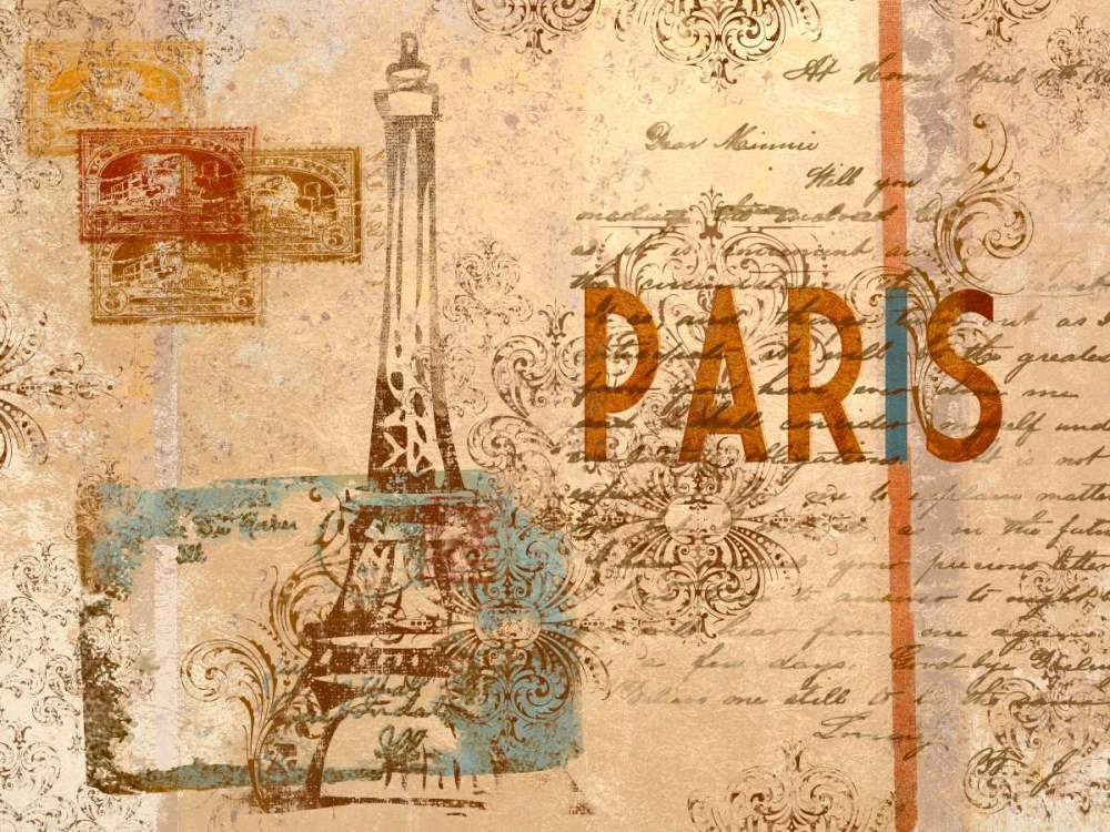 Wall art: Paris Postcard, by SD Graphics Studio