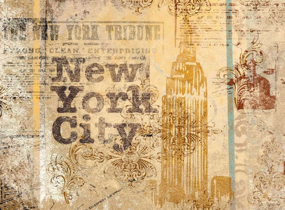 Wall art: New York Postcard Border, by SD Graphics Studio