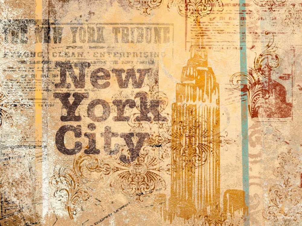 Wall Art Painting id:52013, Name: New York Postcard, Artist: SD Graphics Studio