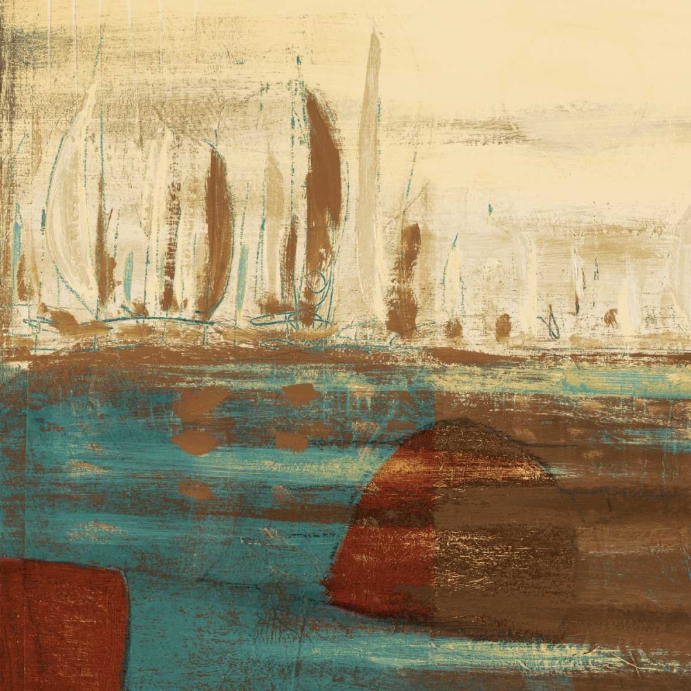 Wall Art Painting id:124070, Name: Calm Waters Square I, Artist: Kingsley