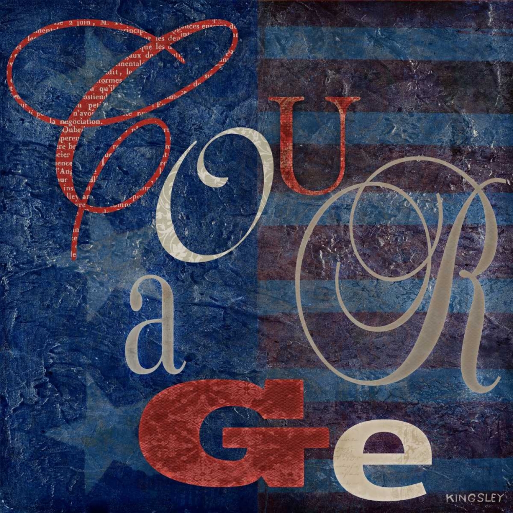 Wall art: Courage, by Kingsley