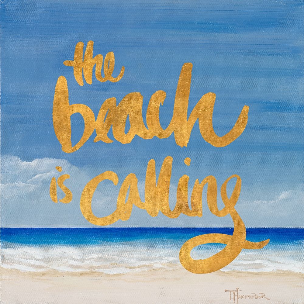 Wall Art Painting id:207090, Name: The Beach Is Calling, Artist: Hakimipour, Tiffany