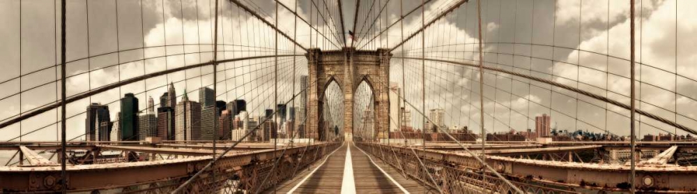 Art Print: Brooklyn Bridge (sepia)
