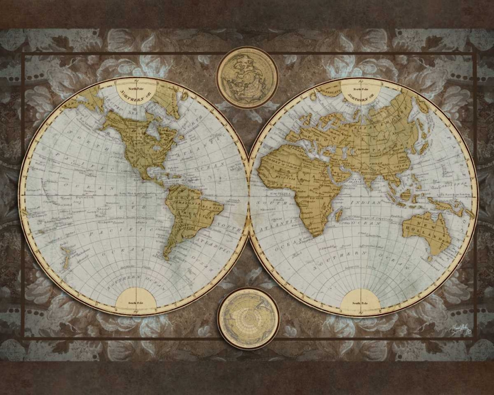 Wall art: World Map, by Medley, Elizabeth