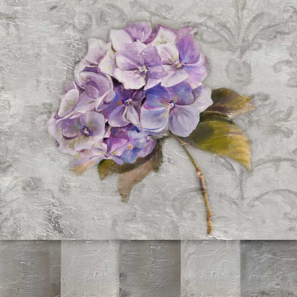 Wall Art Painting id:15509, Name: Hydrangeas and Stripes II, Artist: Pinto, Patricia