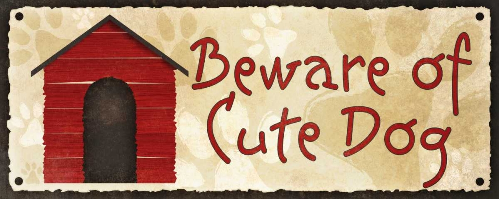 Wall Art Painting id:23924, Name: Beware of Cute Dog, Artist: SD Graphics Studio