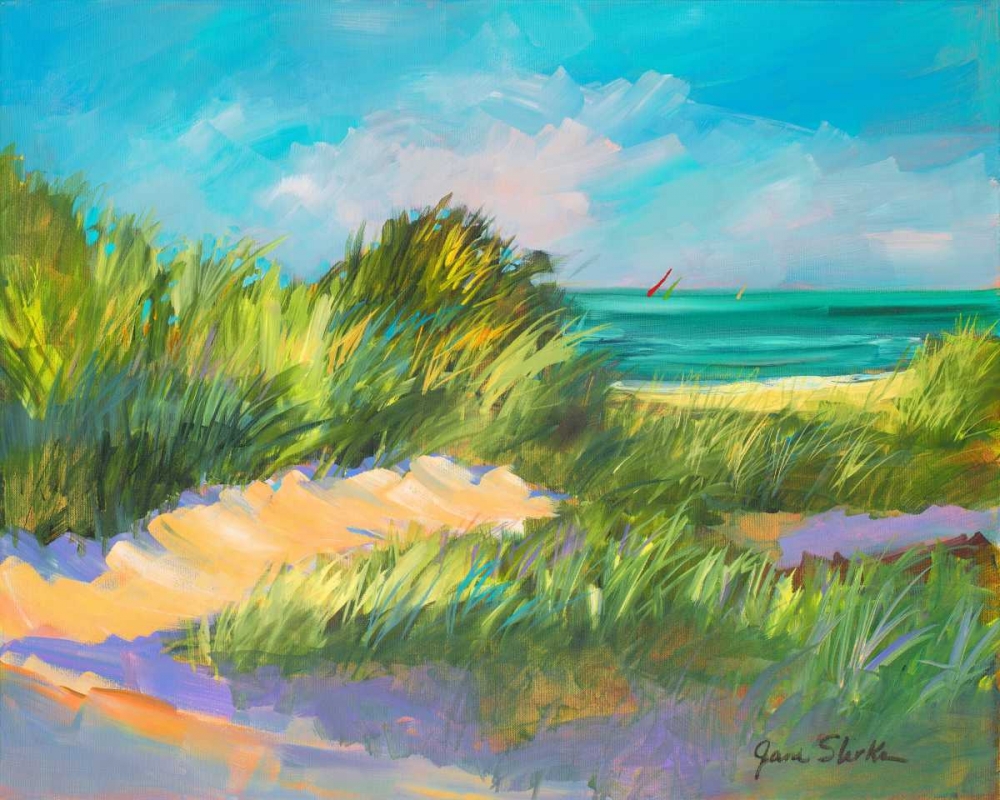 Wall Art Painting id:15513, Name: Blue Grass Breeze II, Artist: Slivka, Jane