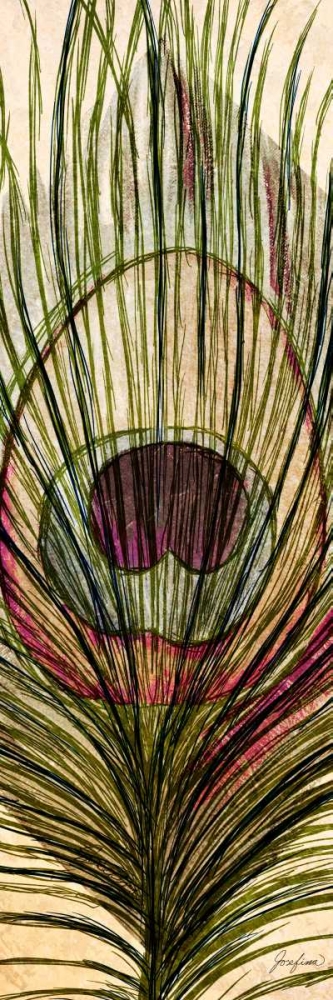 Wall Art Painting id:24282, Name: Peacock Feather I, Artist: Josefina