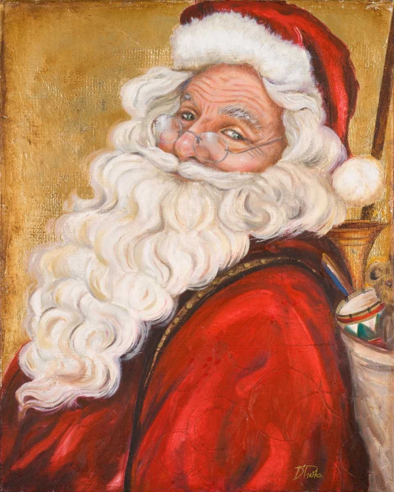 Wall Art Painting id:15525, Name: Smiling Santa, Artist: Pinto, Patricia