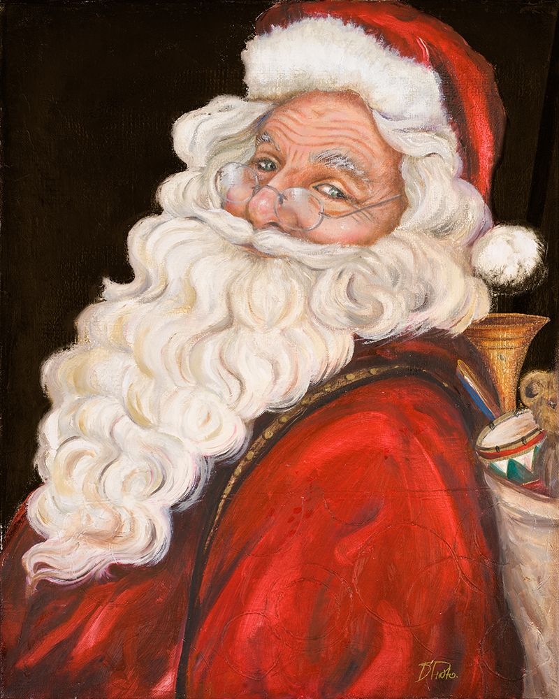 Wall Art Painting id:310501, Name: Smiling Santa, Artist: Pinto, Patricia