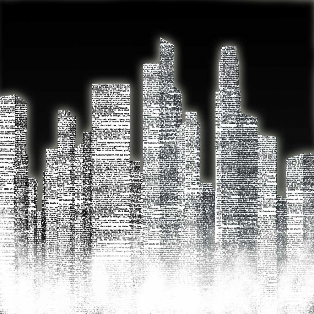 Wall Art Painting id:23936, Name: Black and White City I, Artist: SD Graphics Studio