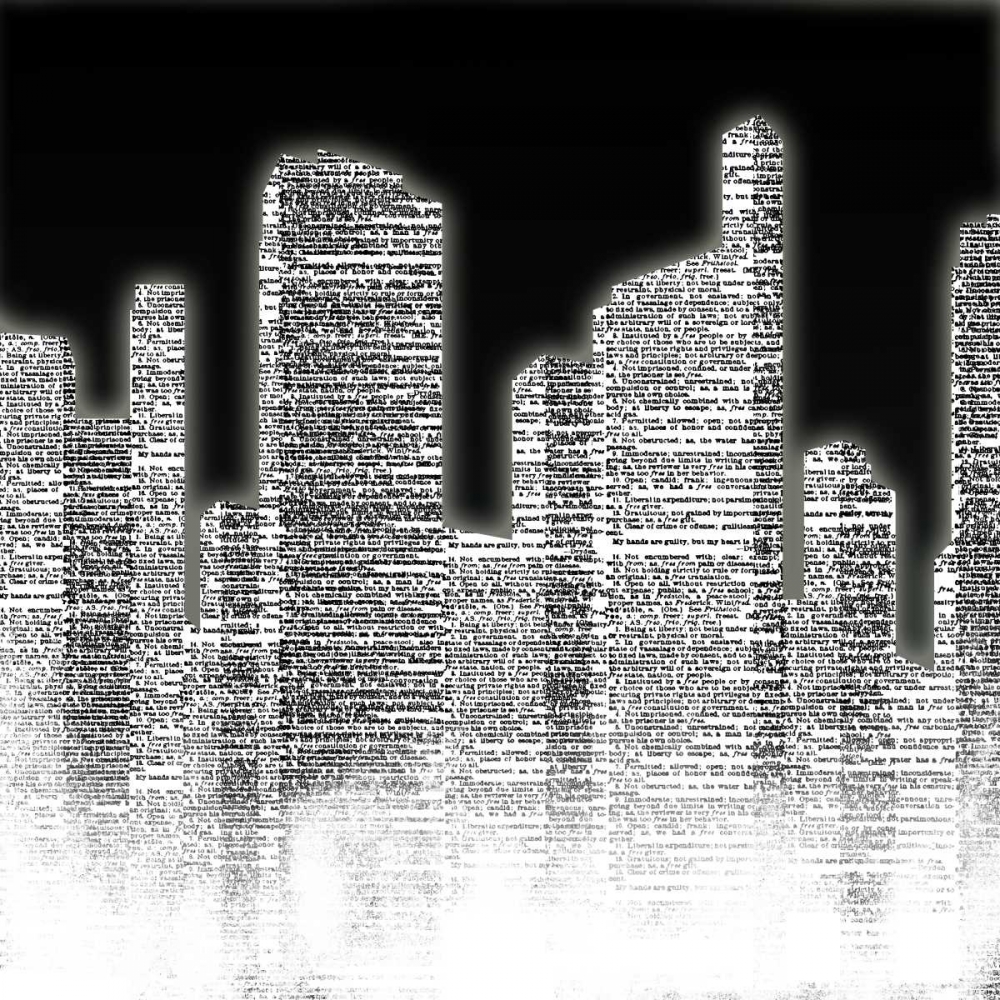 Wall Art Painting id:23937, Name: Black and White City II, Artist: SD Graphics Studio