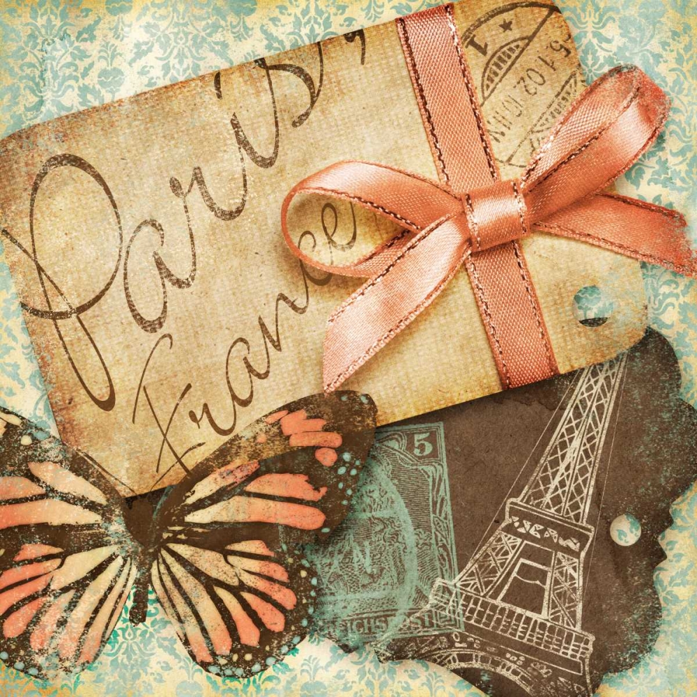 Wall art: Vintage Travels I, by SD Graphics Studio