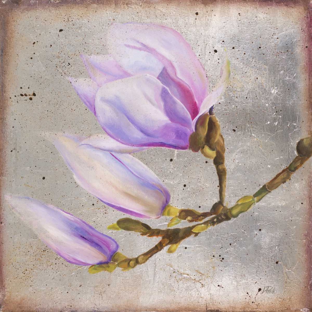 Wall Art Painting id:23600, Name: Magnolia on Silver Leaf I, Artist: Pinto, Patricia