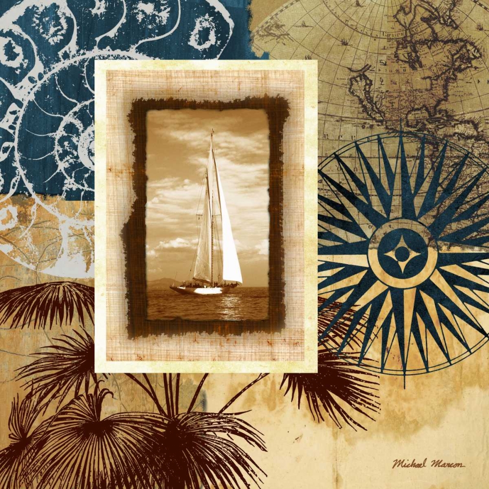 Wall Art Painting id:27898, Name: Sailing the Seas II, Artist: Marcon, Michael