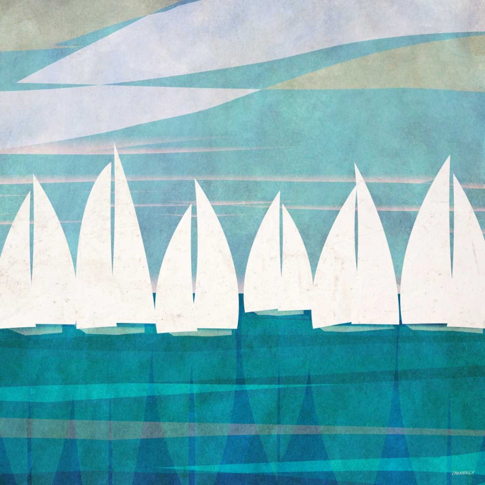 Wall Art Painting id:15549, Name: Afternoon Regatta I, Artist: Meneely, Dan