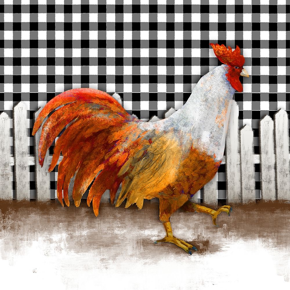 Wall Art Painting id:207152, Name: Morning Rooster I, Artist: Meneely, Dan