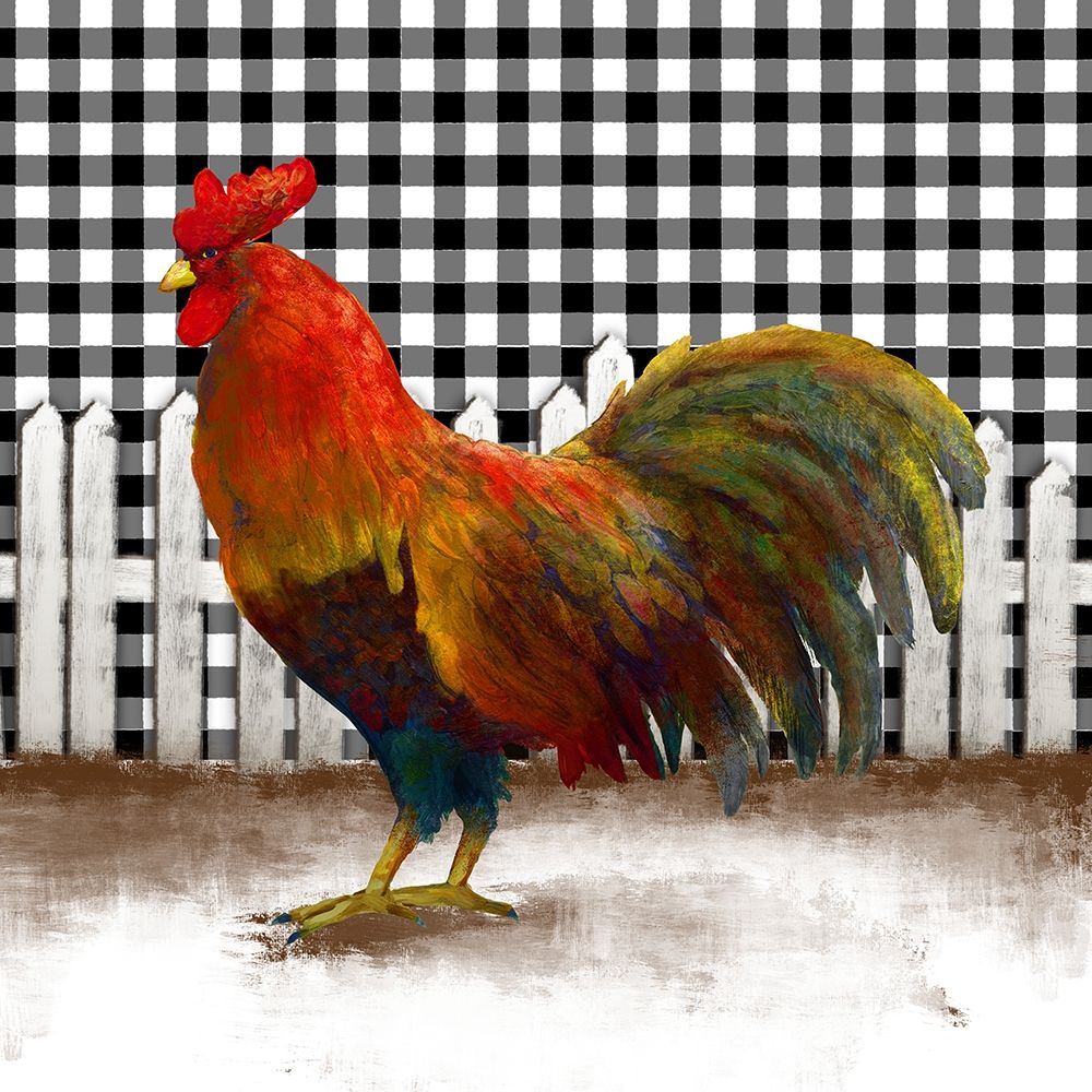 Wall Art Painting id:207154, Name: Morning Rooster II, Artist: Meneely, Dan