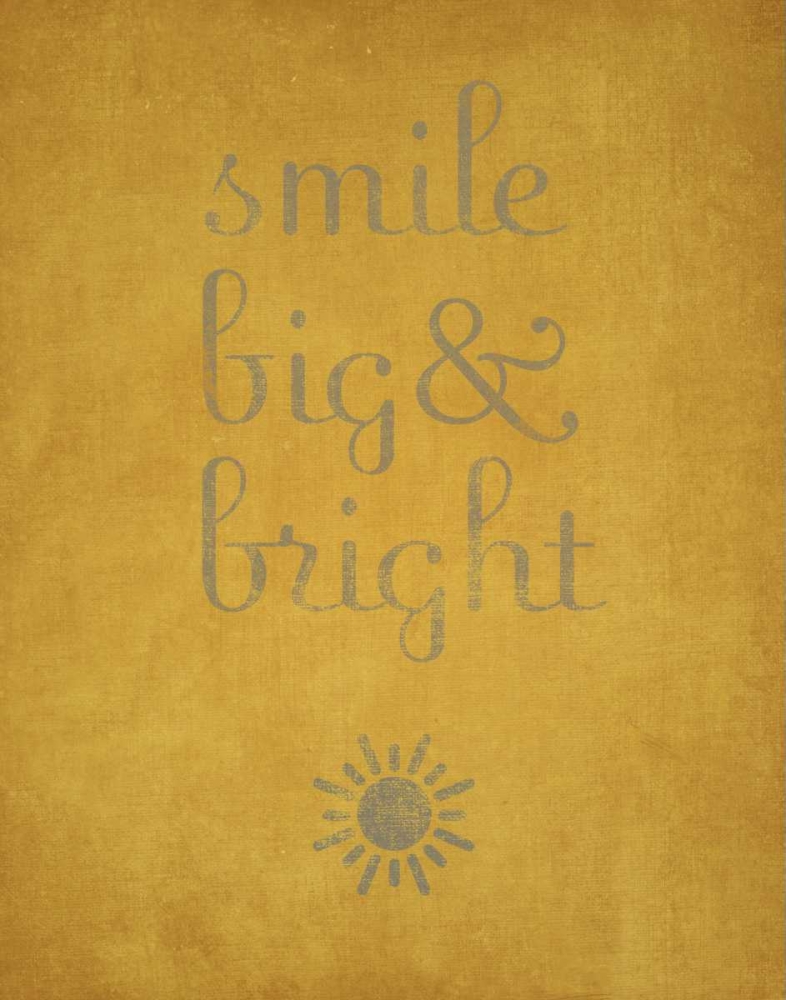 Wall art: Smile Big and Bright, by SD Graphics Studio