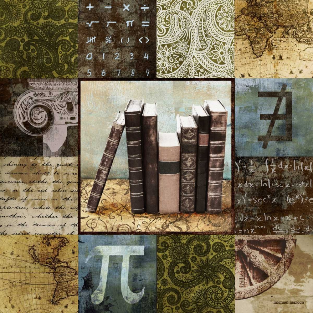 Wall Art Painting id:24054, Name: Escape to the Library I, Artist: Marcon, Michael