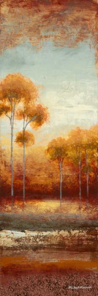 Wall Art Painting id:15562, Name: Glowing Red Trees I, Artist: Marcon, Michael