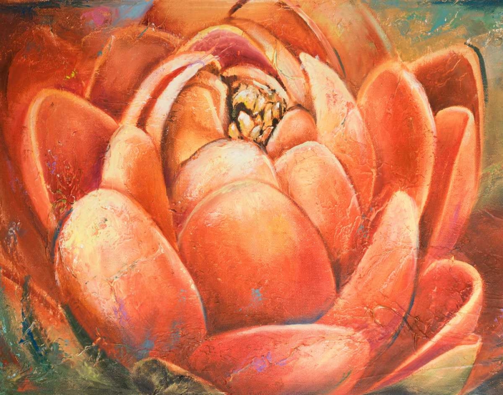 Wall art: Red Lotus II, by Pinto, Patricia