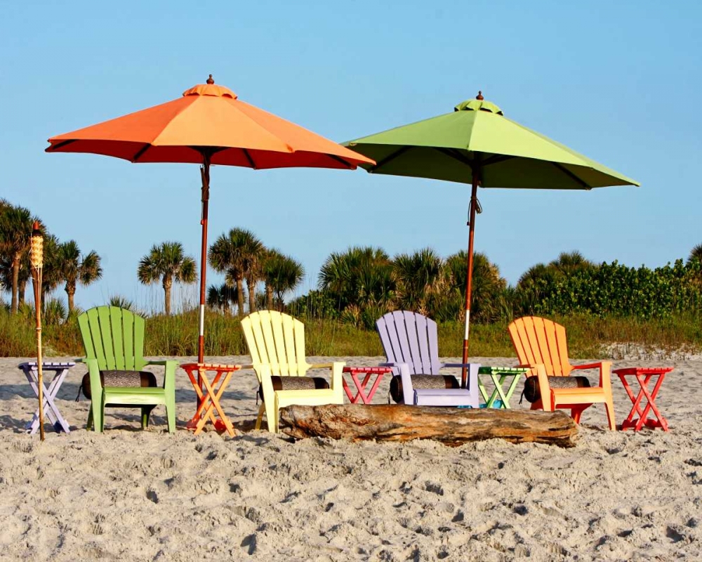 Art Print: Beach Chairs