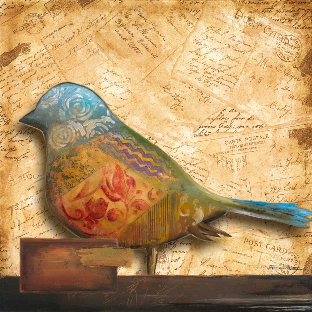 Wall Art Painting id:24067, Name: Bird of Collage I, Artist: Pinto, Patricia