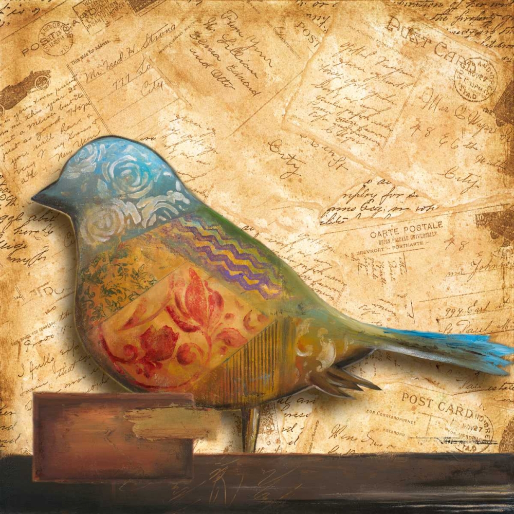 Art Print: Bird of Collage I