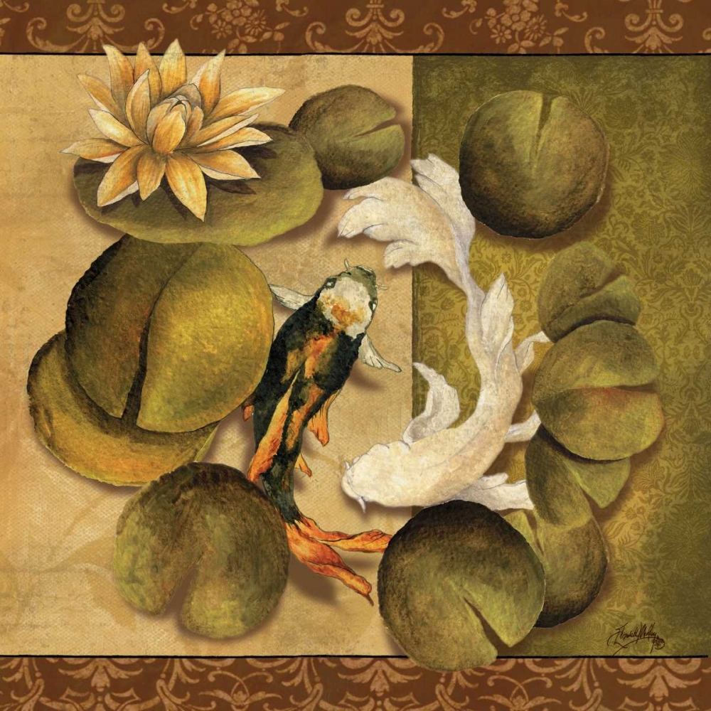 Wall Art Painting id:50852, Name: Koi Square I, Artist: Medley, Elizabeth