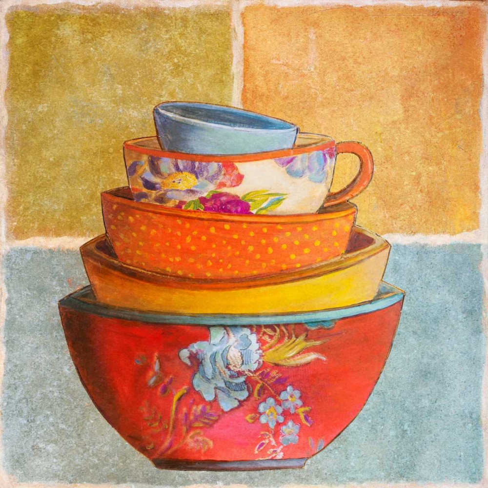 Wall Art Painting id:24094, Name: Collage Bowls I, Artist: Pinto, Patricia