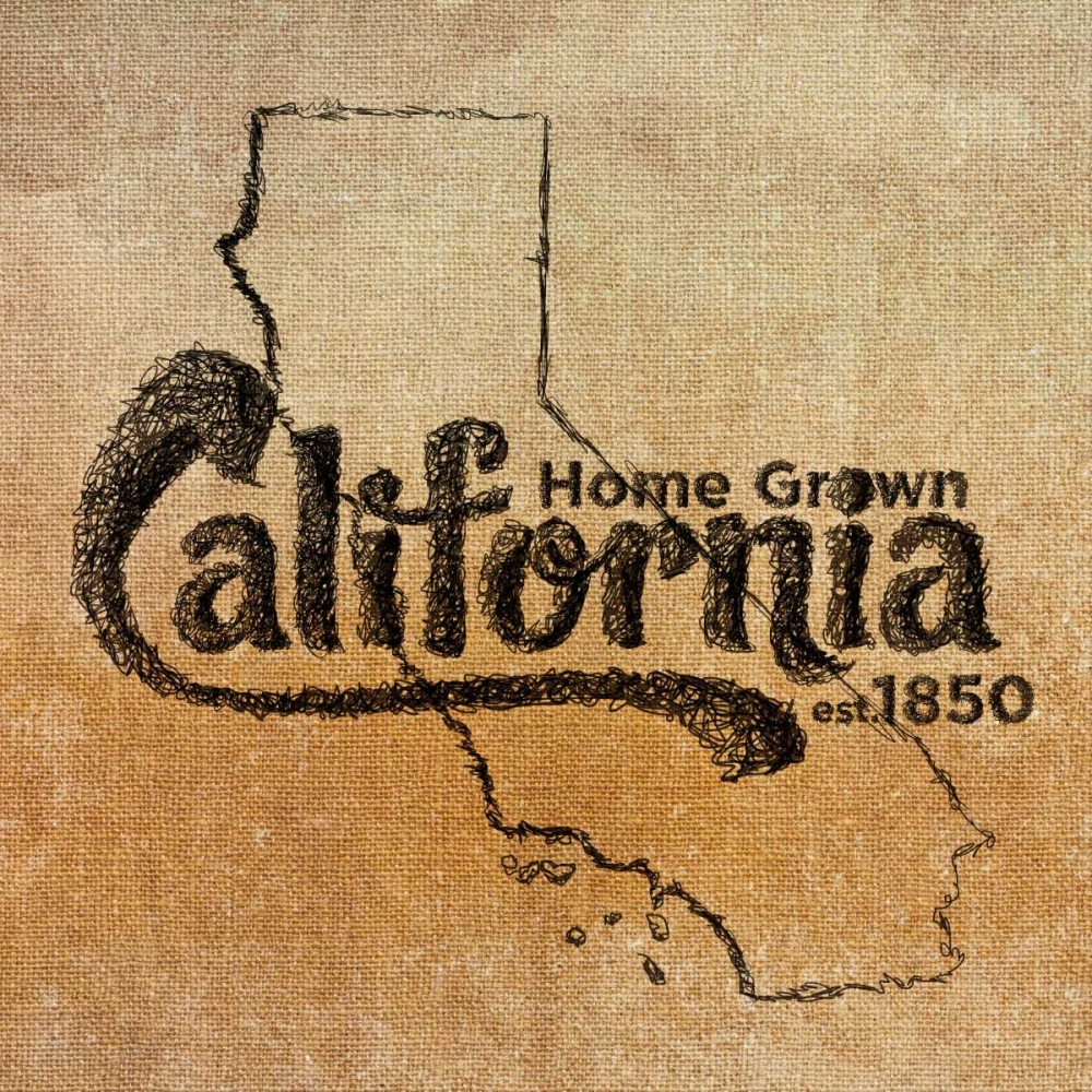 Wall art: California, by SD Graphics Studio