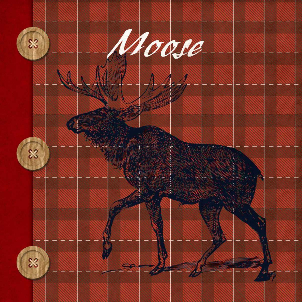Wall Art Painting id:52201, Name: Flannel Moose, Artist: SD Graphics Studio