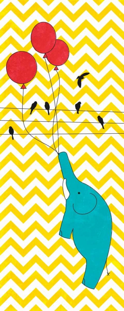 Wall art: Floating Elephant, by SD Graphics Studio