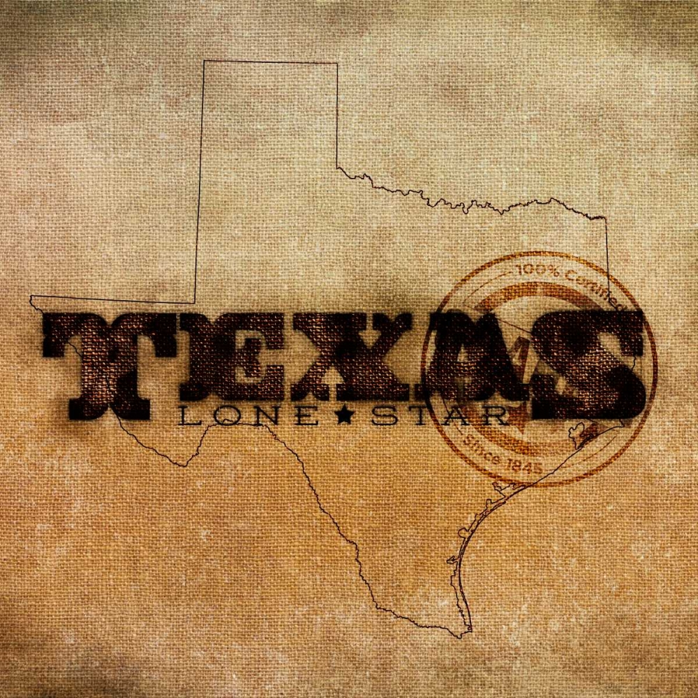 Wall art: Texas Lone Star, by SD Graphics Studio