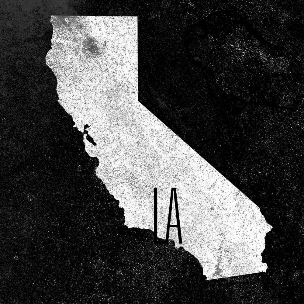 Wall art: LA Chalk with Border, by SD Graphics Studio