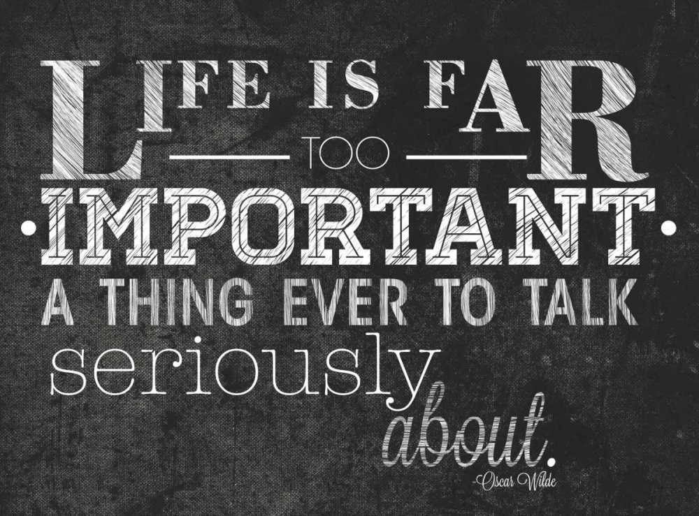 Wall Art Painting id:47372, Name: Life is Important with Border, Artist: SD Graphics Studio