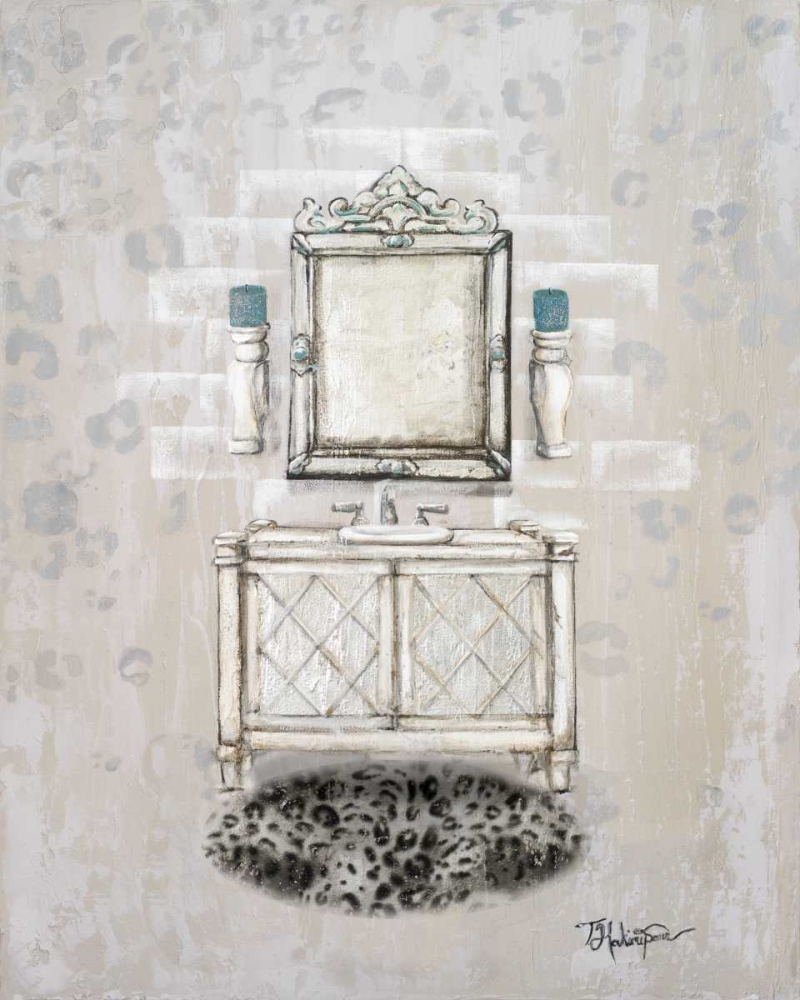 Wall Art Painting id:31910, Name: Antique Mirrored Bath I, Artist: Hakimipour, Tiffany