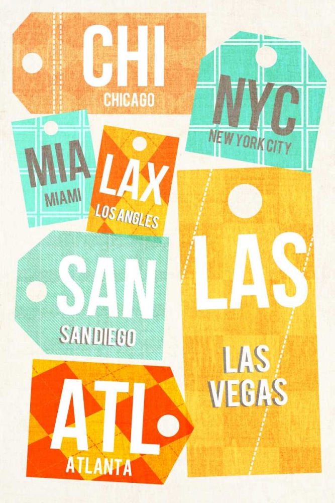 Wall art: City Tags I, by SD Graphics Studio