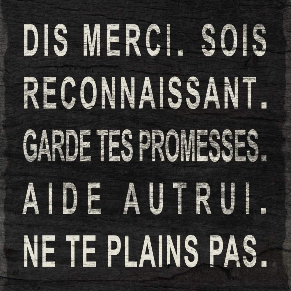 Wall Art Painting id:124198, Name: Say Thank You (French), Artist: SD Graphics Studio