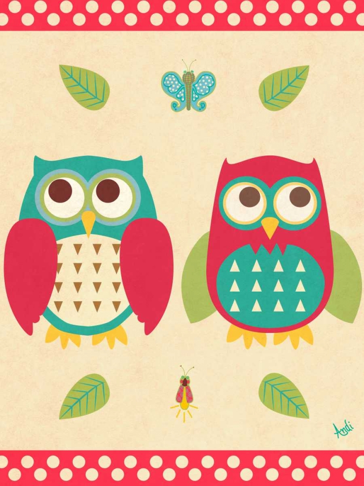 Wall Art Painting id:52186, Name: Wise Owls II, Artist: Metz, Andi