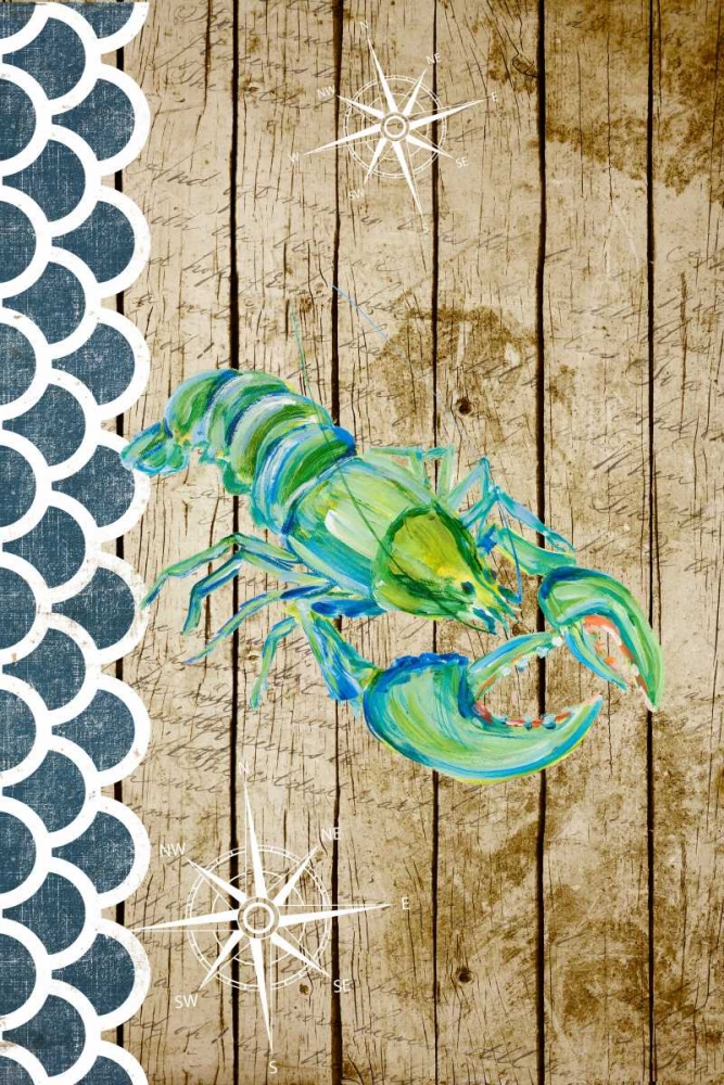 Wall Art Painting id:52045, Name: Planked Sealife I, Artist: DeRice, Julie