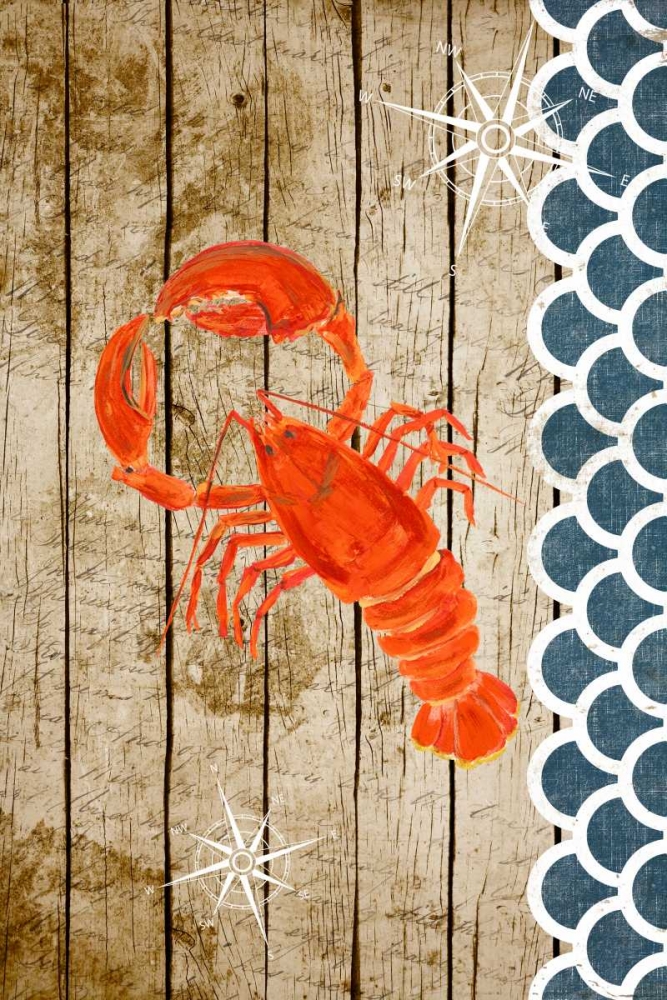 Wall Art Painting id:52044, Name: Planked Sealife II, Artist: DeRice, Julie