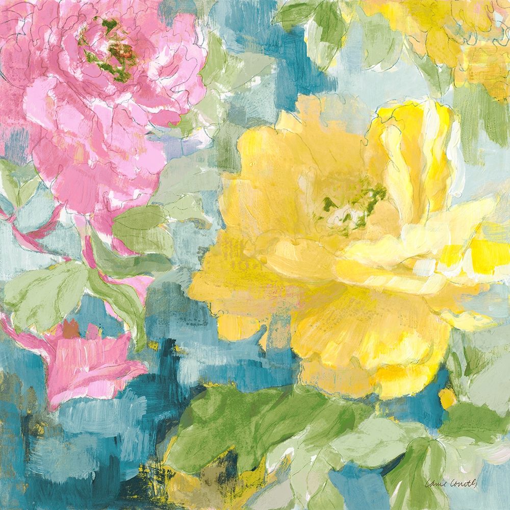 Wall art: Modern Yellow Peonies I, by Loreth, Lanie