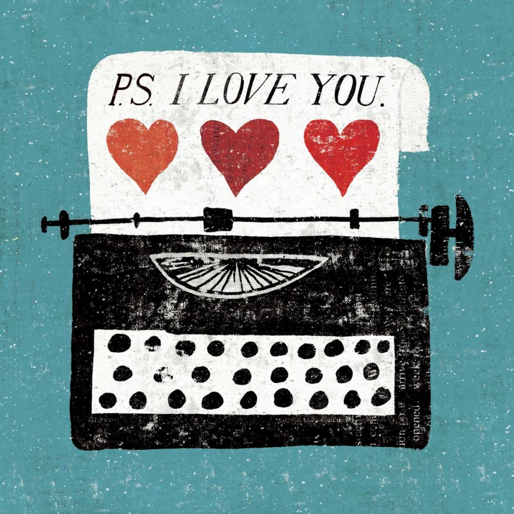 Wall Art Painting id:33359, Name: Vintage Desktop - Typewriter, Artist: Mullan, Michael