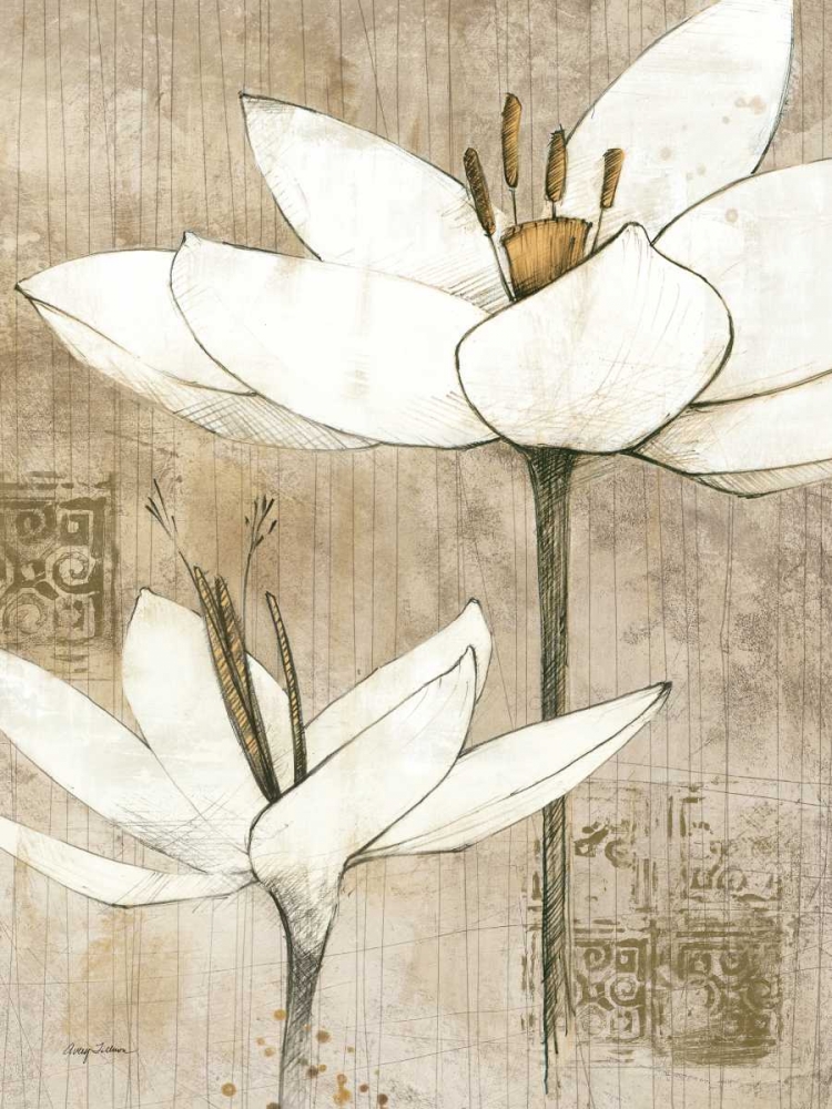 Wall Art Painting id:33365, Name: Pencil Floral I, Artist: Tillmon, Avery
