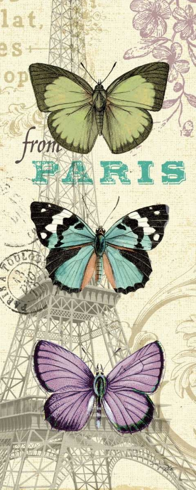 Wall Art Painting id:33427, Name: Air Mail Butterfly Panel I, Artist: Pelletier, Alain