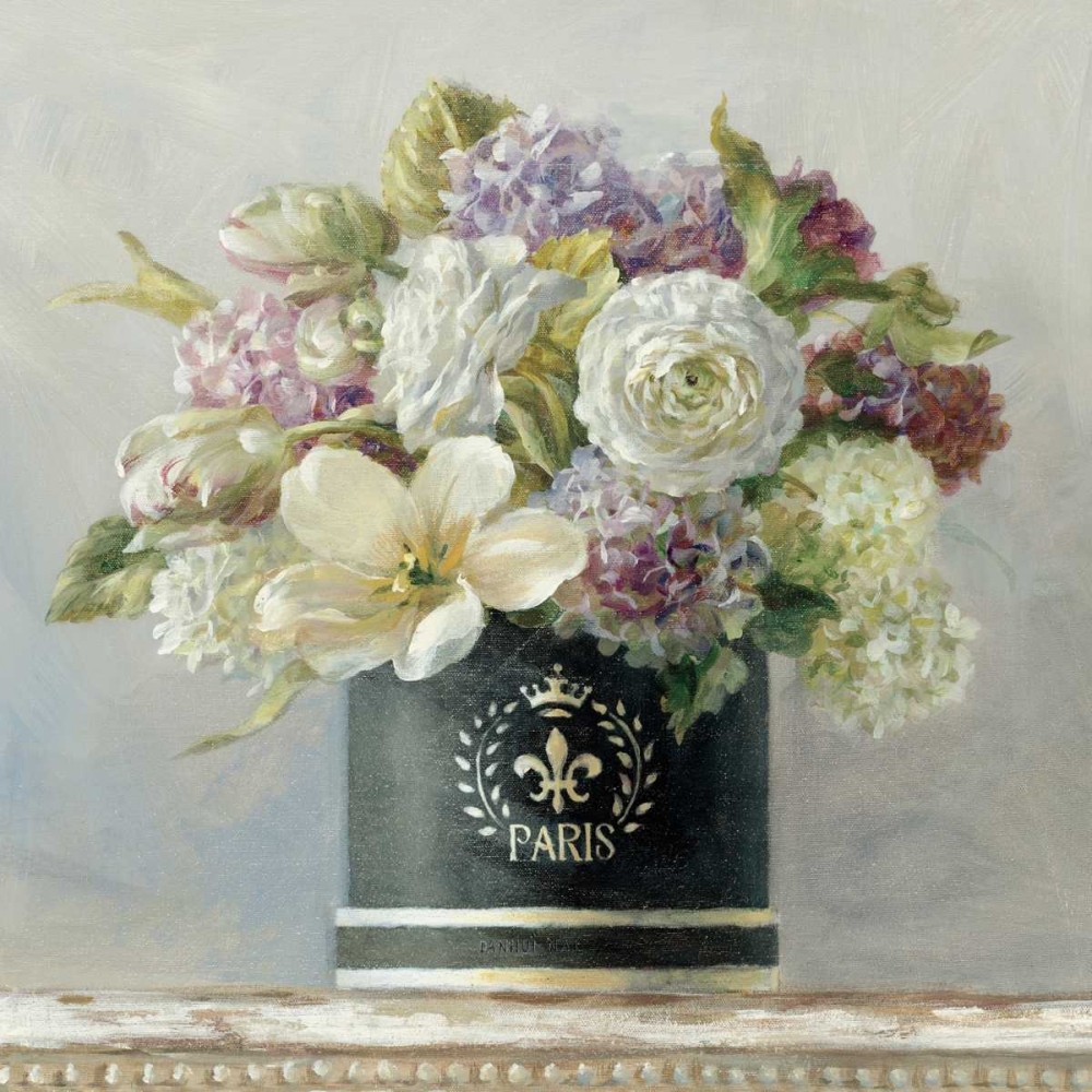 Wall Art Painting id:33460, Name: Tulips in Black and White Hatbox, Artist: Nai, Danhui