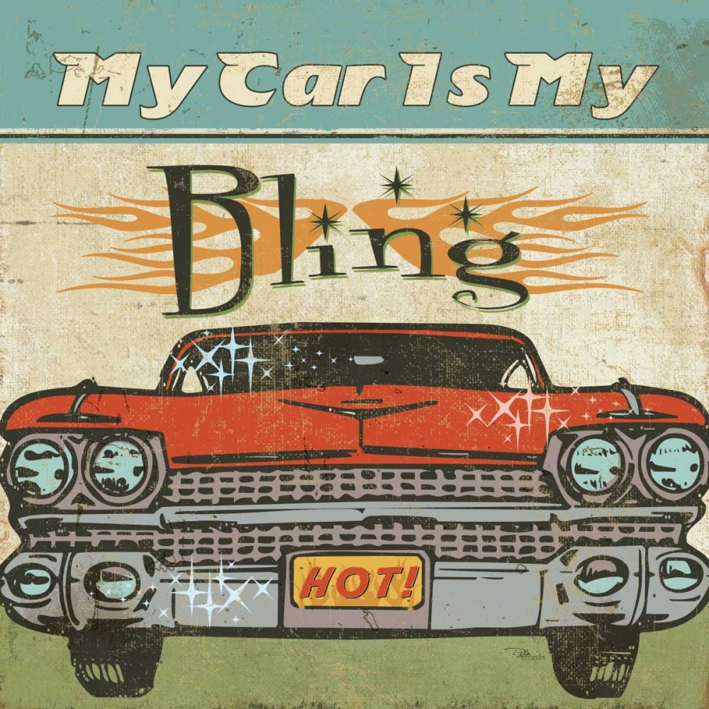 Wall art: Mancace II - My Car is My Bling, by Pela Studio