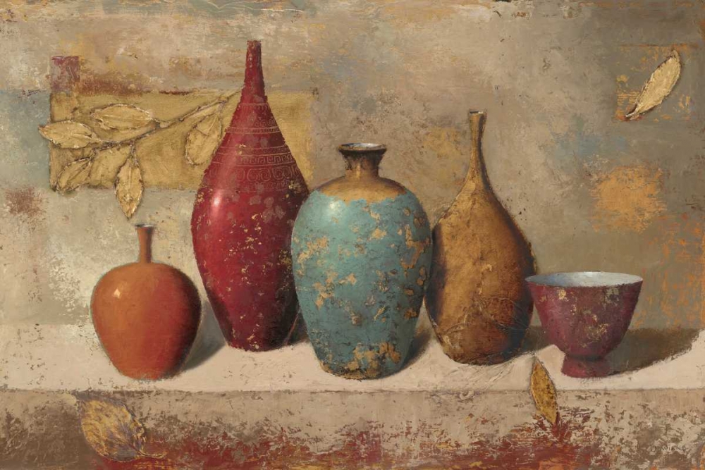 Wall Art Painting id:18272, Name: Leaves and Vessels, Artist: Wiens, James